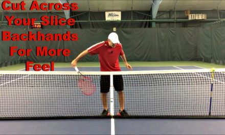 Slice Backhand Cutting Across The Ball